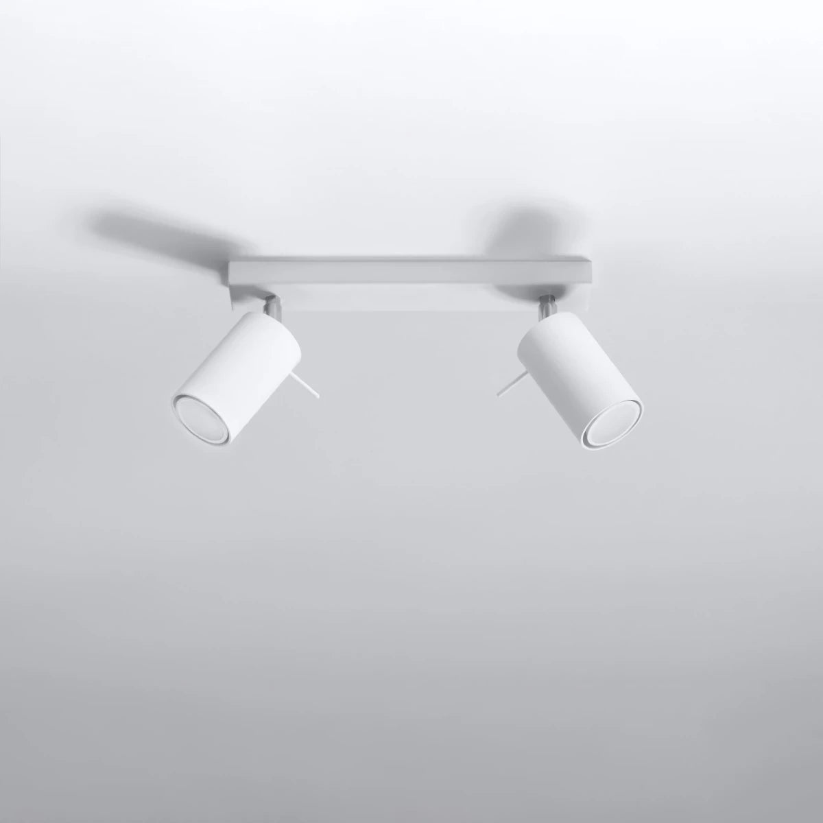 Plafonnier en acier blanc 30x6x16cm Ring 2 - Sollux - The Cool Republic