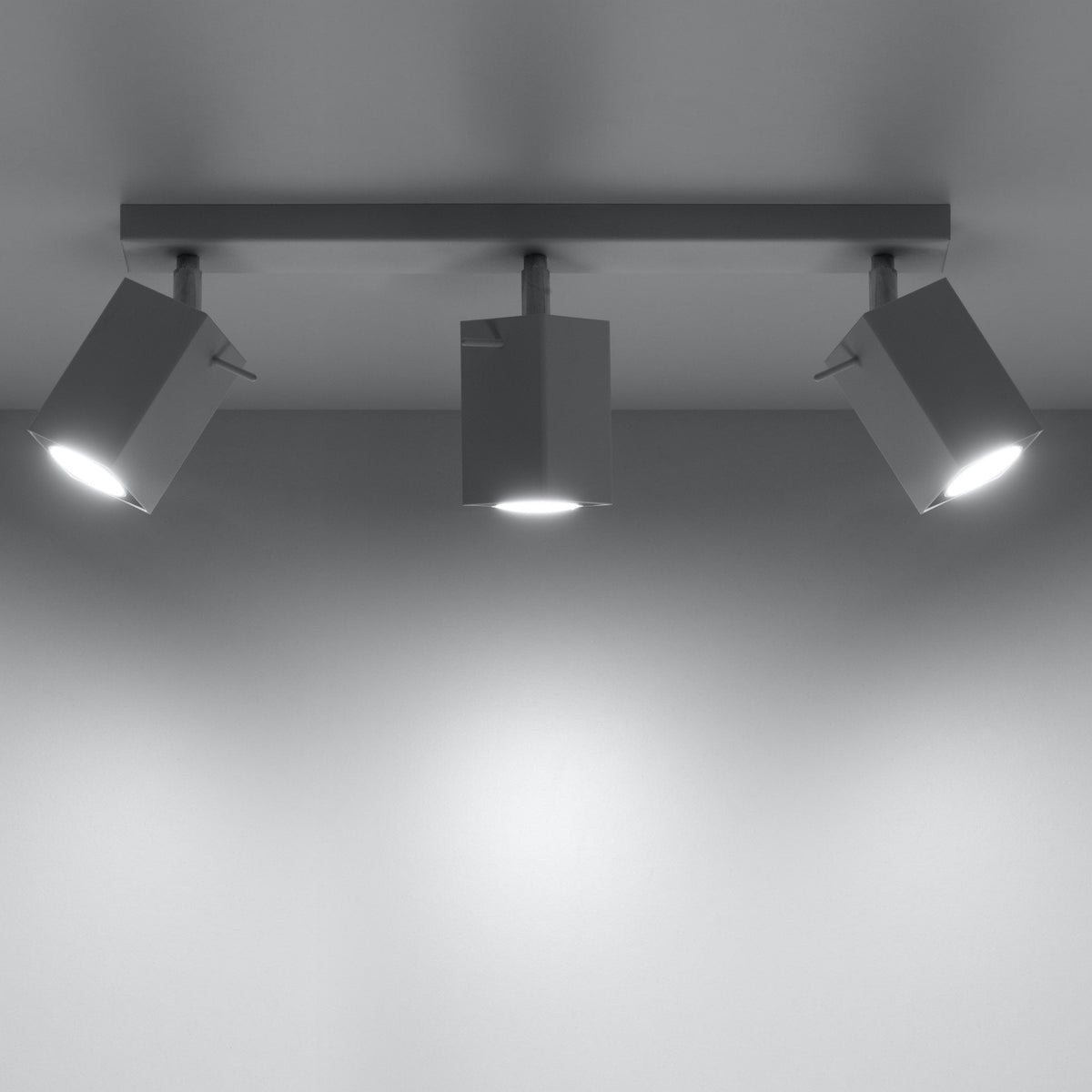 Plafonnier en acier blanc Merida 3 - Sollux - The Cool Republic