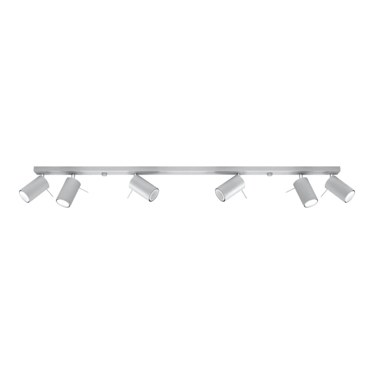 Plafonnier en acier gris 118x6x16cm Ring 6L - Sollux - The Cool Republic