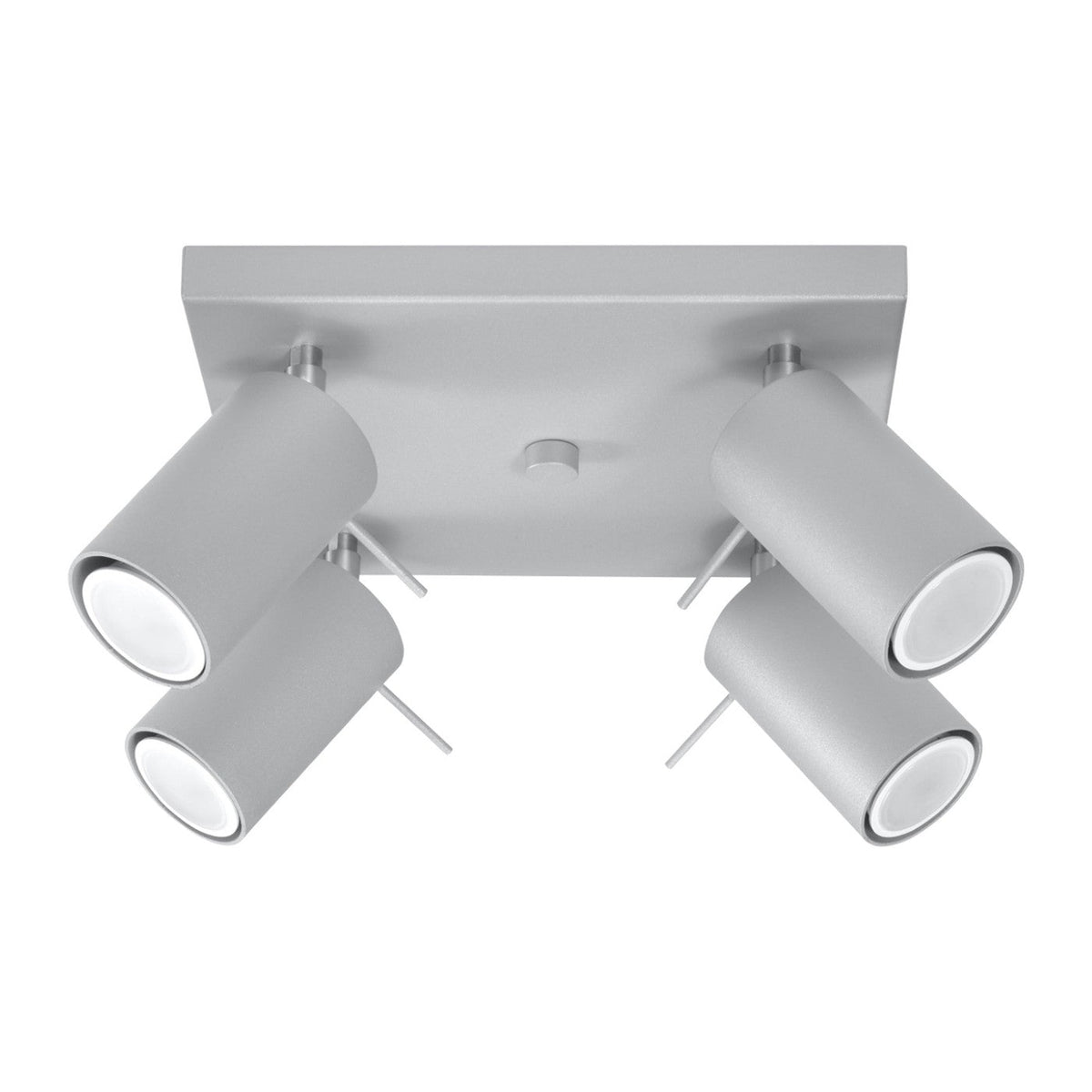 Plafonnier en acier gris 25x16cm Ring 4 - Sollux - The Cool Republic