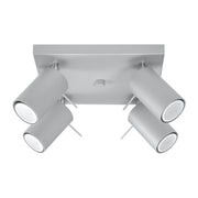 Plafonnier en acier gris 25x16cm Ring 4 - Sollux - The Cool Republic