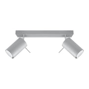 Plafonnier en acier gris 30x6x16cm Ring 2 - Sollux - The Cool Republic