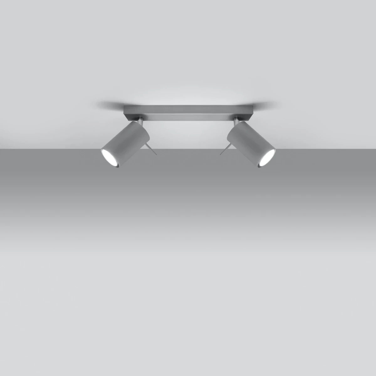 Plafonnier en acier gris 30x6x16cm Ring 2 - Sollux - The Cool Republic