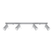 Plafonnier en acier gris 80x6x16cm Ring 4L - Sollux - The Cool Republic