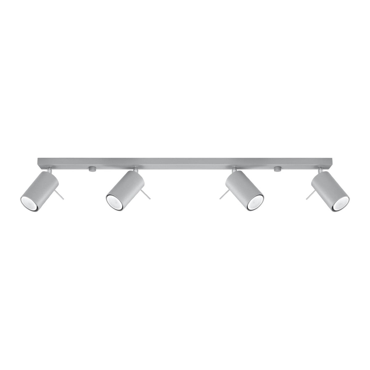 Plafonnier en acier gris 80x6x16cm Ring 4L - Sollux - The Cool Republic