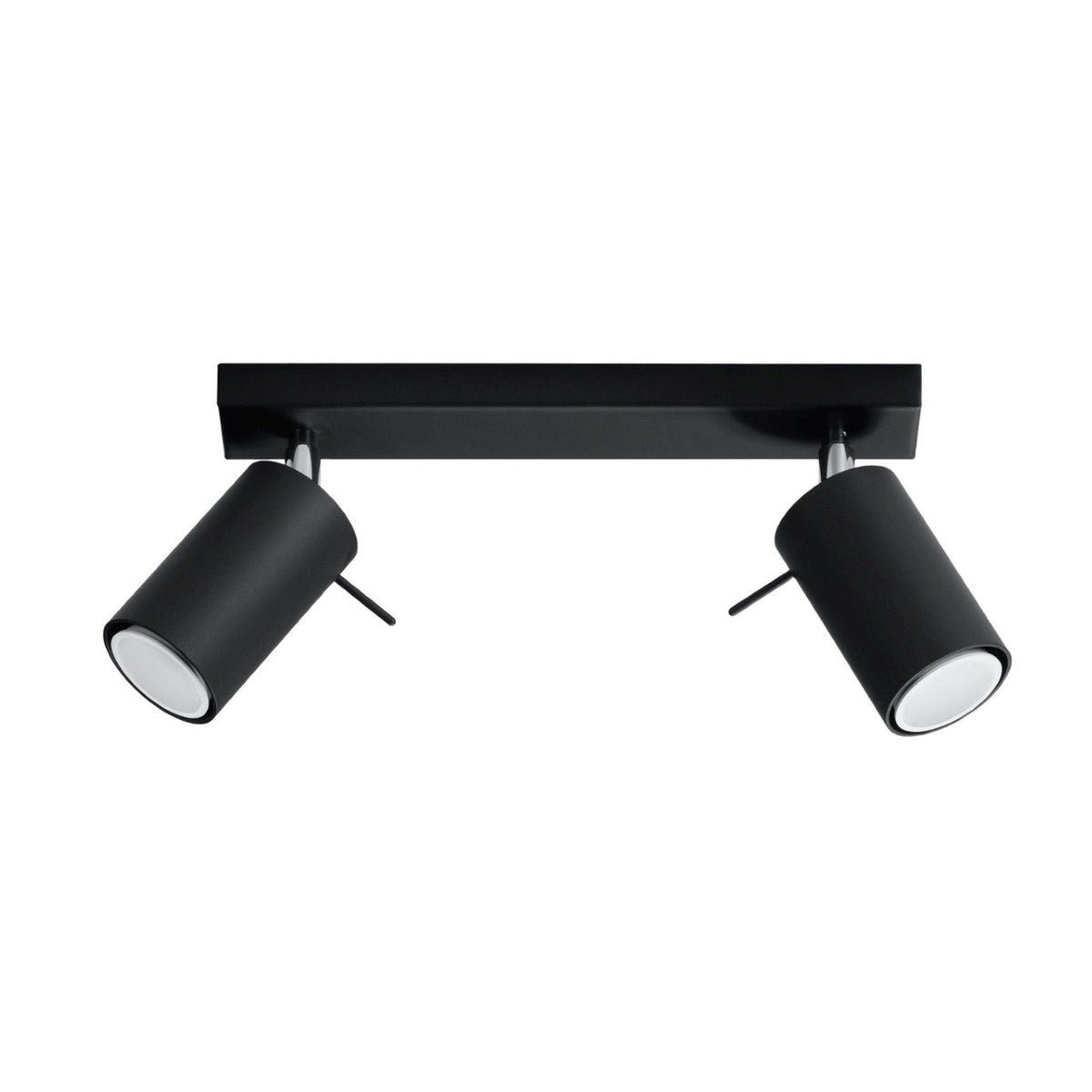 Plafonnier en acier noir 30x6x16cm Ring 2 - Sollux - The Cool Republic