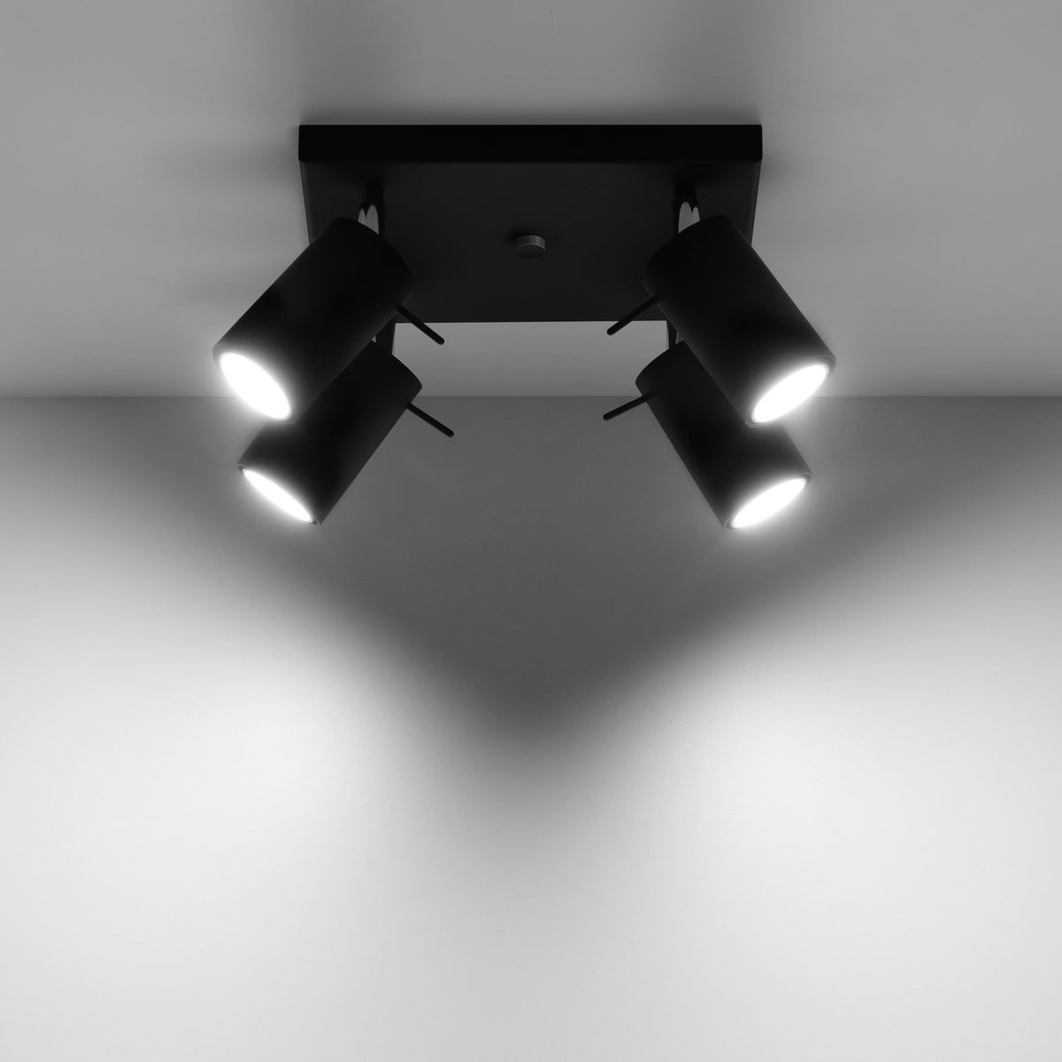 Plafonnier en acier noir Ring 4 - Sollux - The Cool Republic