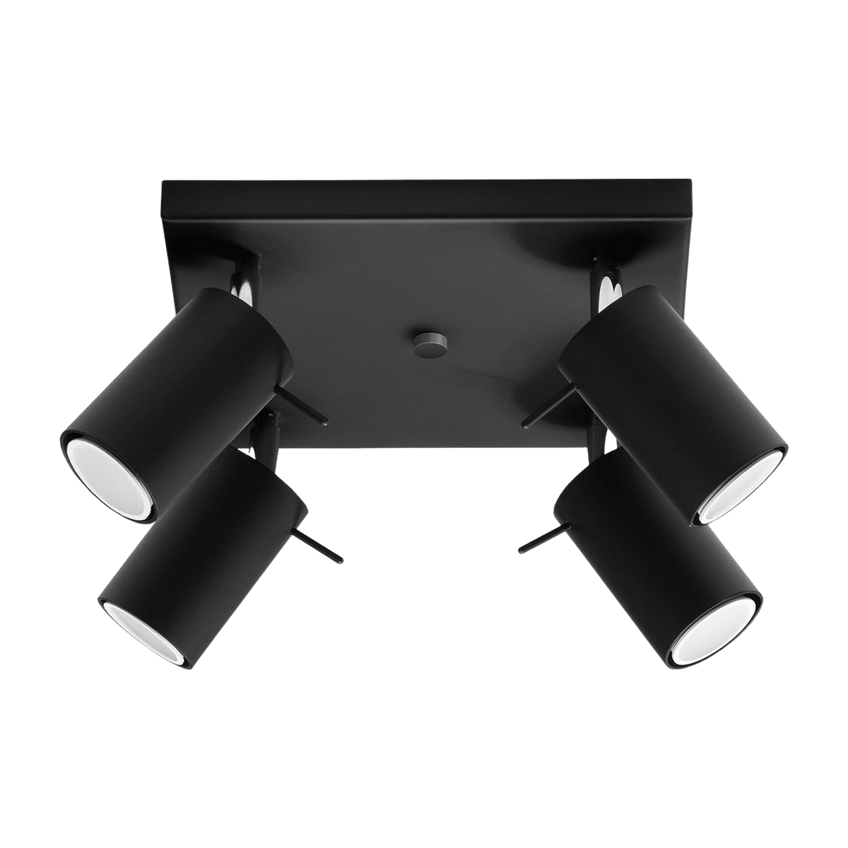 Plafonnier en acier noir Ring 4 - Sollux - The Cool Republic