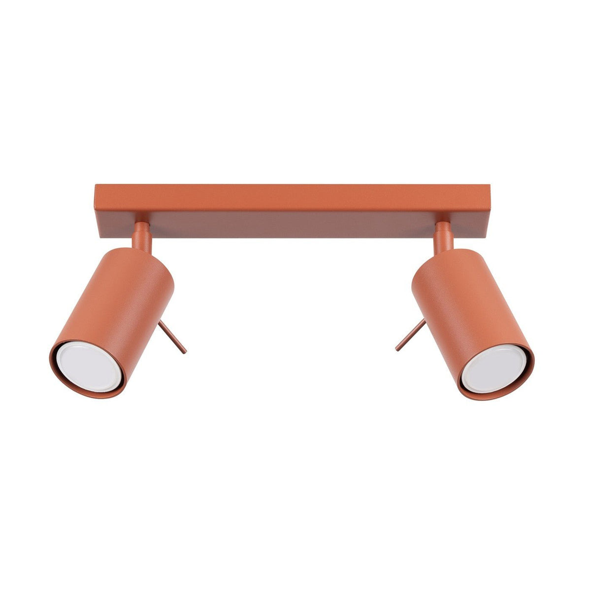 Plafonnier en acier rouge ocre 30x6x16cm Ring 2 - Sollux - The Cool Republic