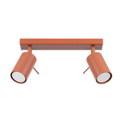 Plafonnier en acier rouge ocre 30x6x16cm Ring 2 - Sollux - The Cool Republic
