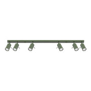 Plafonnier en acier vert olive 118x6x16cm Ring 6L - Sollux - The Cool Republic