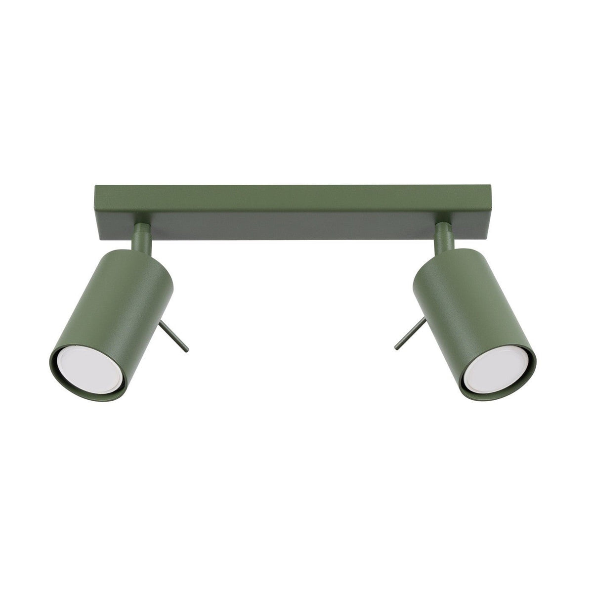 Plafonnier en acier vert olive 30x6x16cm Ring 2 - Sollux - The Cool Republic