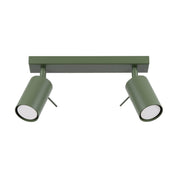 Plafonnier en acier vert olive 30x6x16cm Ring 2 - Sollux - The Cool Republic