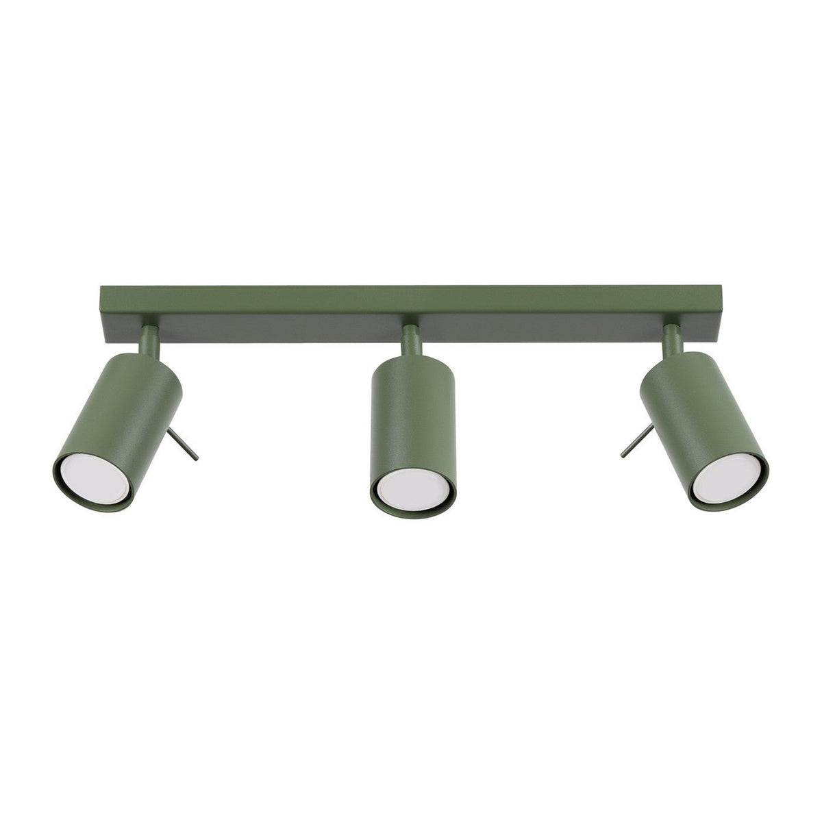 Plafonnier en acier vert olive 45x6x17cm Ring 3L - Sollux - The Cool Republic