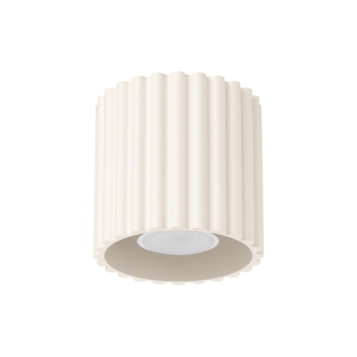 Plafonnier en aluminium beige 10 cm Aura 1 - Sollux - The Cool Republic