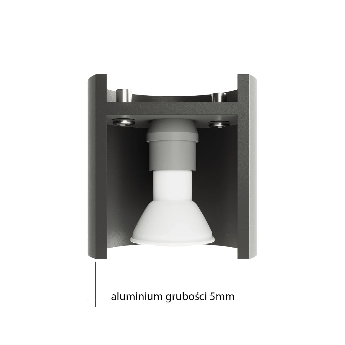 Plafonnier en aluminium noir 10 cm Orbis 1 - Sollux - The Cool Republic