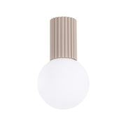 Plafonnier en aluminium taupe 12x21cm Halo - Sollux - The Cool Republic