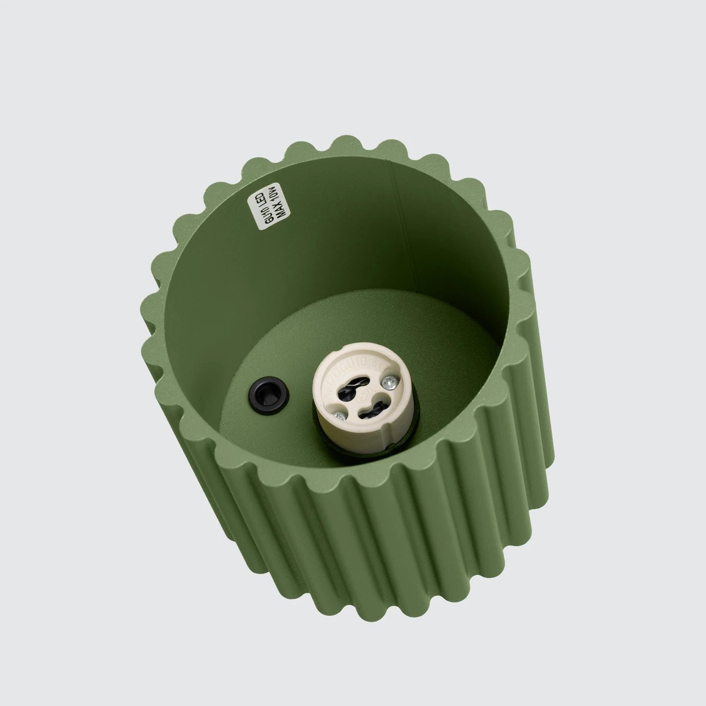Plafonnier en aluminium vert olive 10 cm Aura 1 - Sollux - The Cool Republic