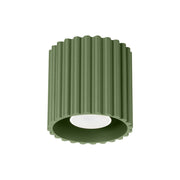 Plafonnier en aluminium vert olive 10 cm Aura 1 - Sollux - The Cool Republic