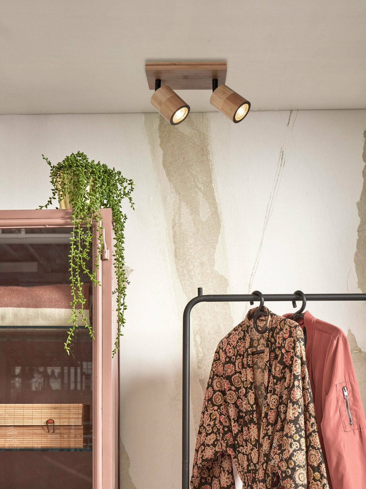 Ceiling Spotlight Java Bamboo 22X12Xh.13Cm/2Xgu10. Natural - Good & Mojo - The Cool Republic
