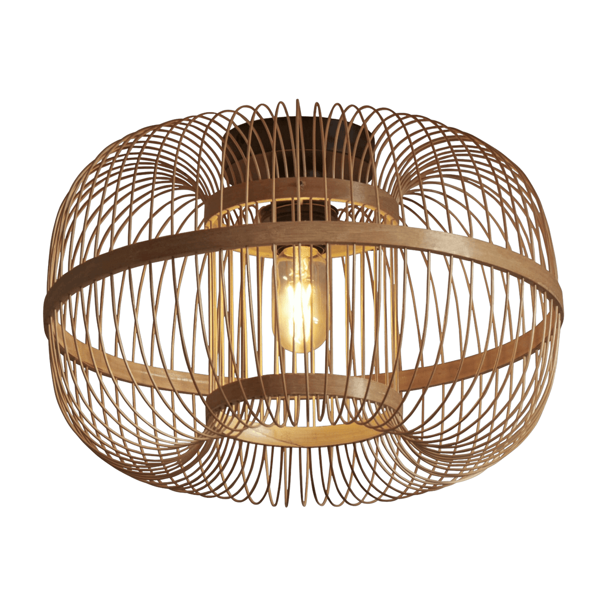 Plafonnier en bambou naturel 28x38 cm Hokkaido - Good & Mojo - The Cool Republic