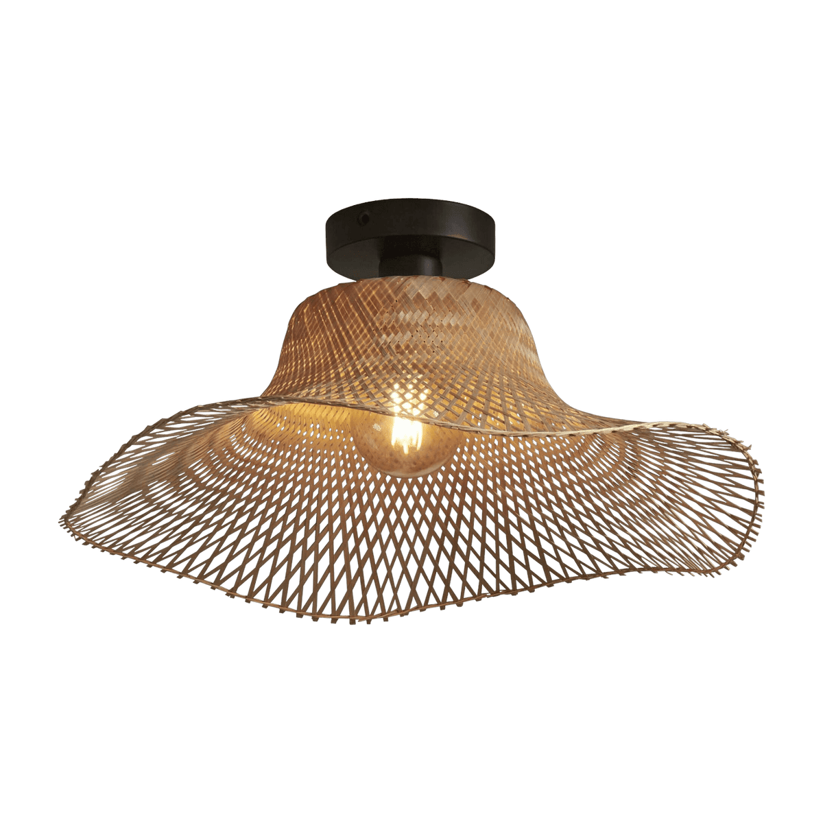 Plafonnier en bambou naturel 50x15 cm Ibiza - Good & Mojo - The Cool Republic