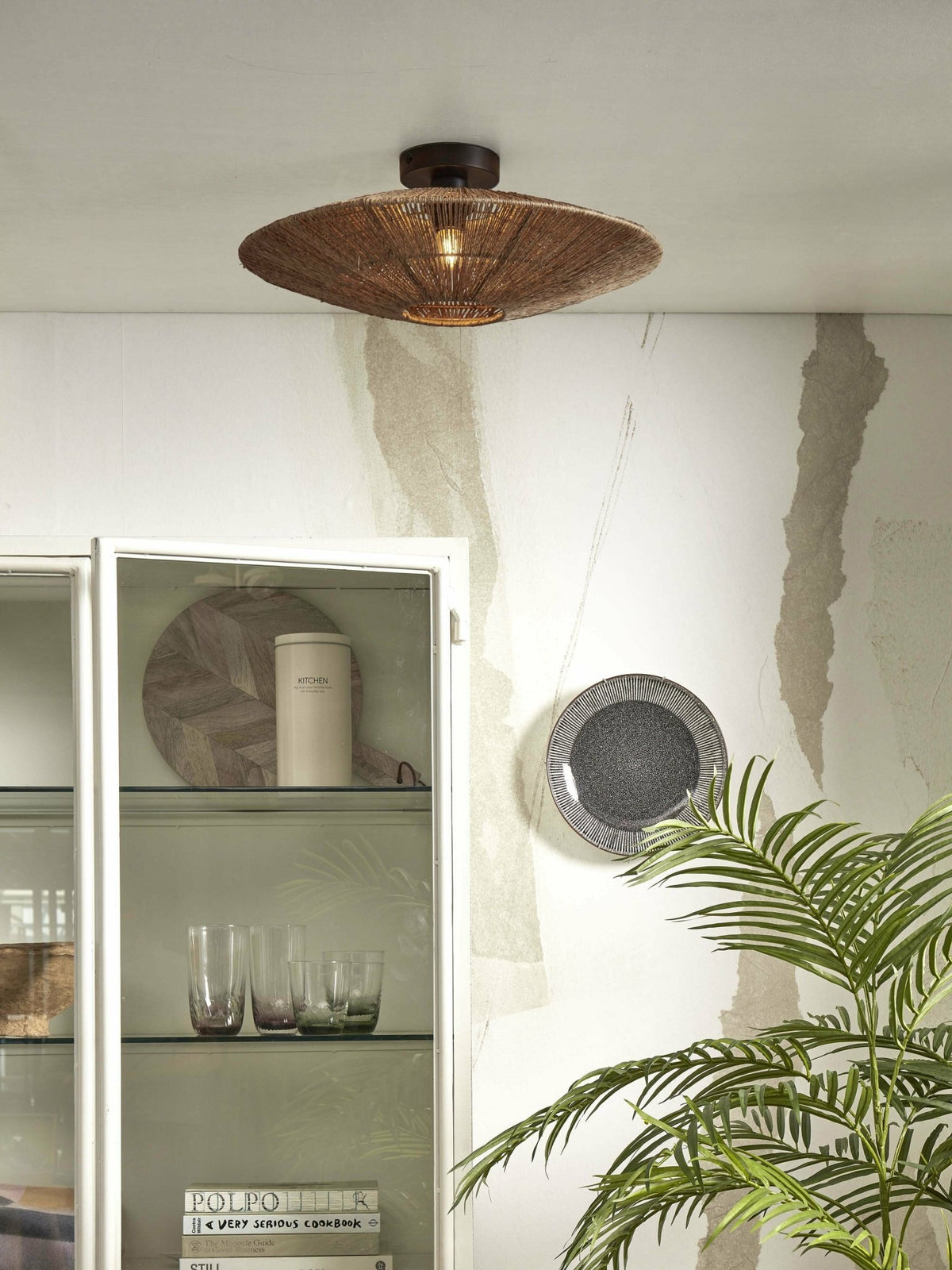 Plafonnier en bambou naturel 55x14 cm Iguazu - Good & Mojo - The Cool Republic