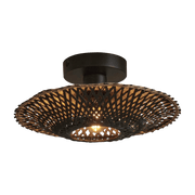 Plafonnier en bambou noir 30x8 cm Kalimantan - Good & Mojo - The Cool Republic
