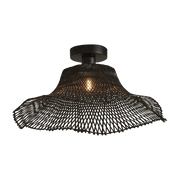 Plafonnier en bambou noir 50x15 cm Ibiza - Good & Mojo - The Cool Republic