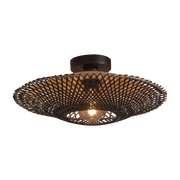 Plafonnier en bambou noir et naturel 44x12 cm Kalimantan - Good & Mojo - The Cool Republic