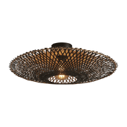 Plafonnier en bambou noir et naturel 60x15 cm Kalimantan - Good & Mojo - The Cool Republic