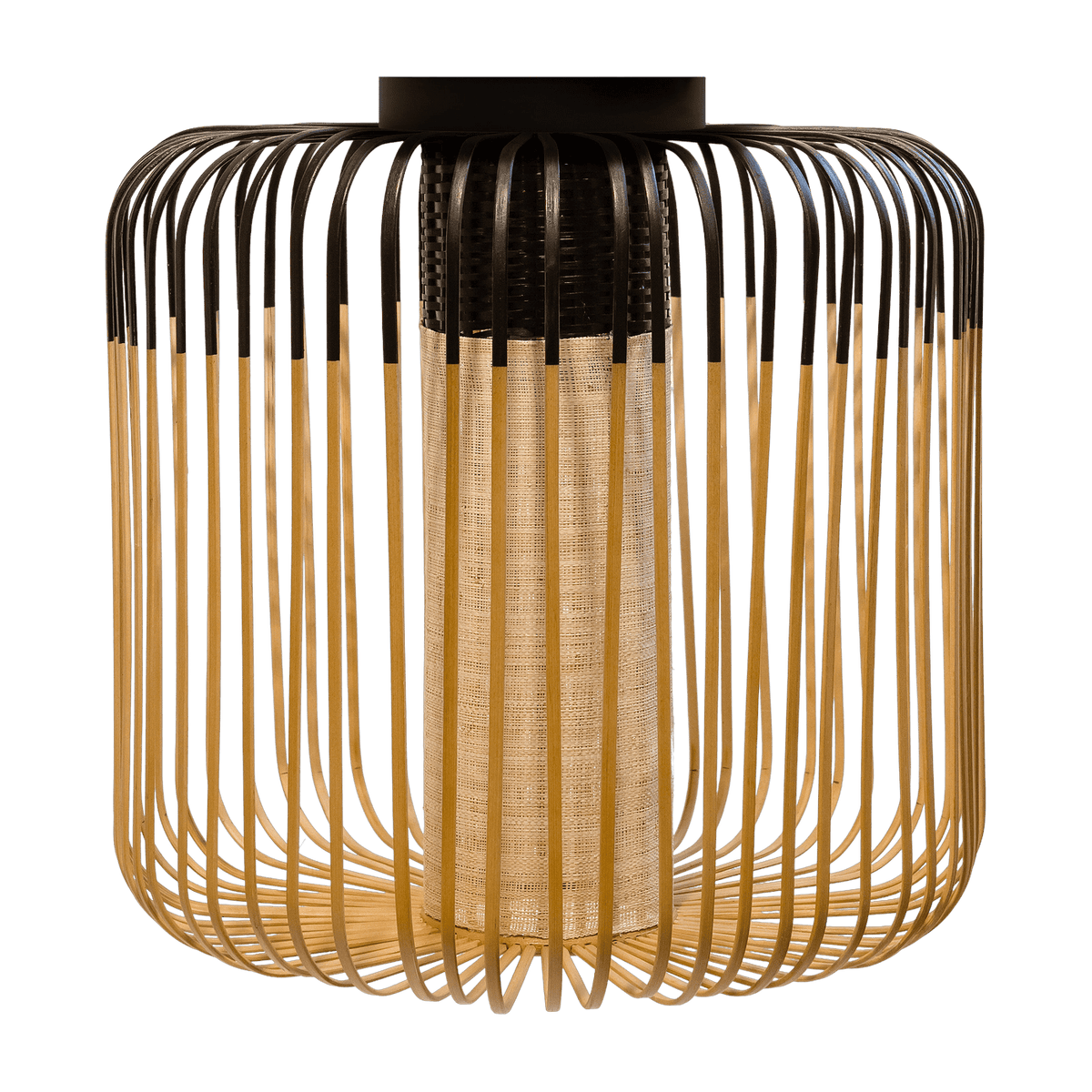 Plafonnier en bambou noir M Bamboo - Forestier - The Cool Republic