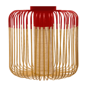 Plafonnier en bambou rouge M Bamboo - Forestier - The Cool Republic