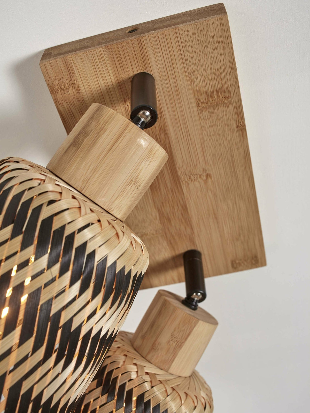 Ceiling Lamp Java 2-Shade Bamboo Nat. 22X12Xh.2.5Cm/Shade 15X17Cm. Bl/Nat. - Good & Mojo - The Cool Republic