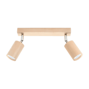 Plafonnier en bois et acier chromé Berge 2 - Sollux - The Cool Republic