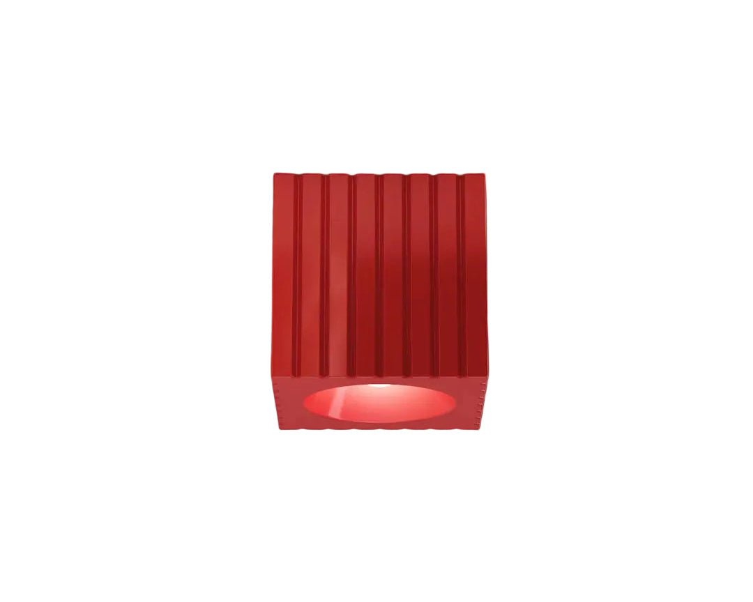 Plafonnier en céramique rouge 22cm Metra - Ferroluce - The Cool Republic