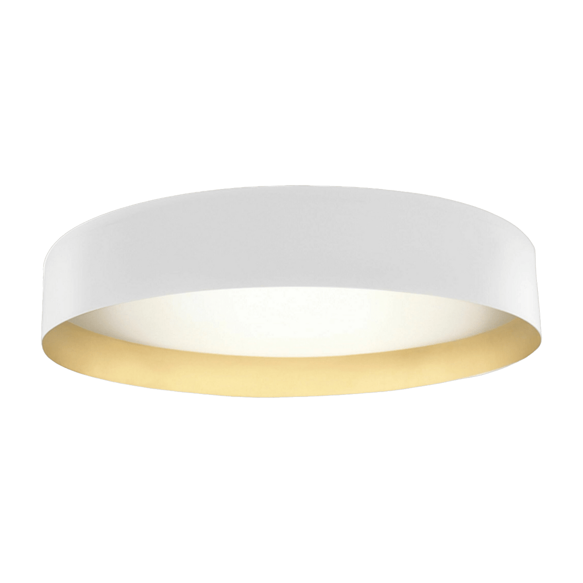 White and gold metal ceiling light 50 cm Ginevra - Panzeri - The Cool Republic