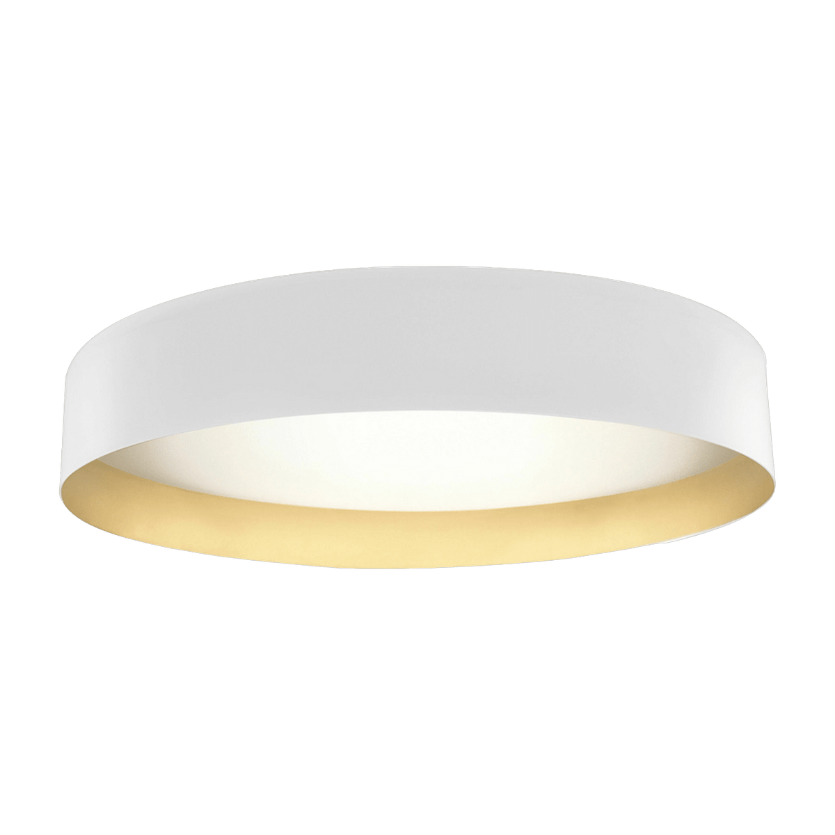 White and gold metal ceiling light 80 cm Ginevra - Panzeri - The Cool Republic