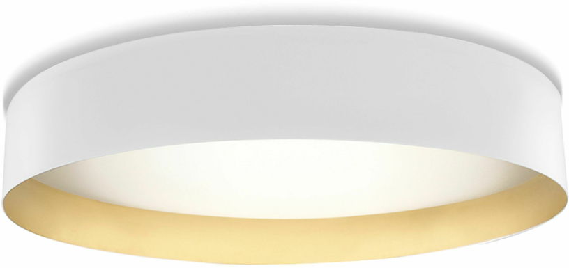 Plafonnier en métal blanc et or 80 cm Ginevra - Panzeri - The Cool Republic