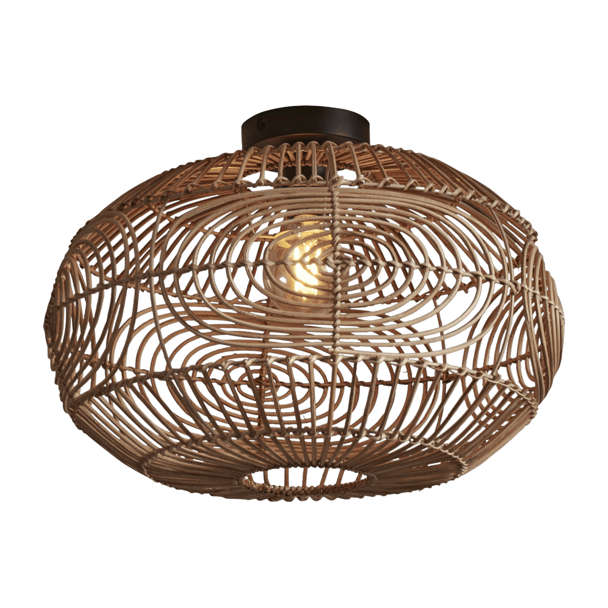 Plafonnier en rotin naturel 48x30 cm Madeira - Good & Mojo - The Cool Republic