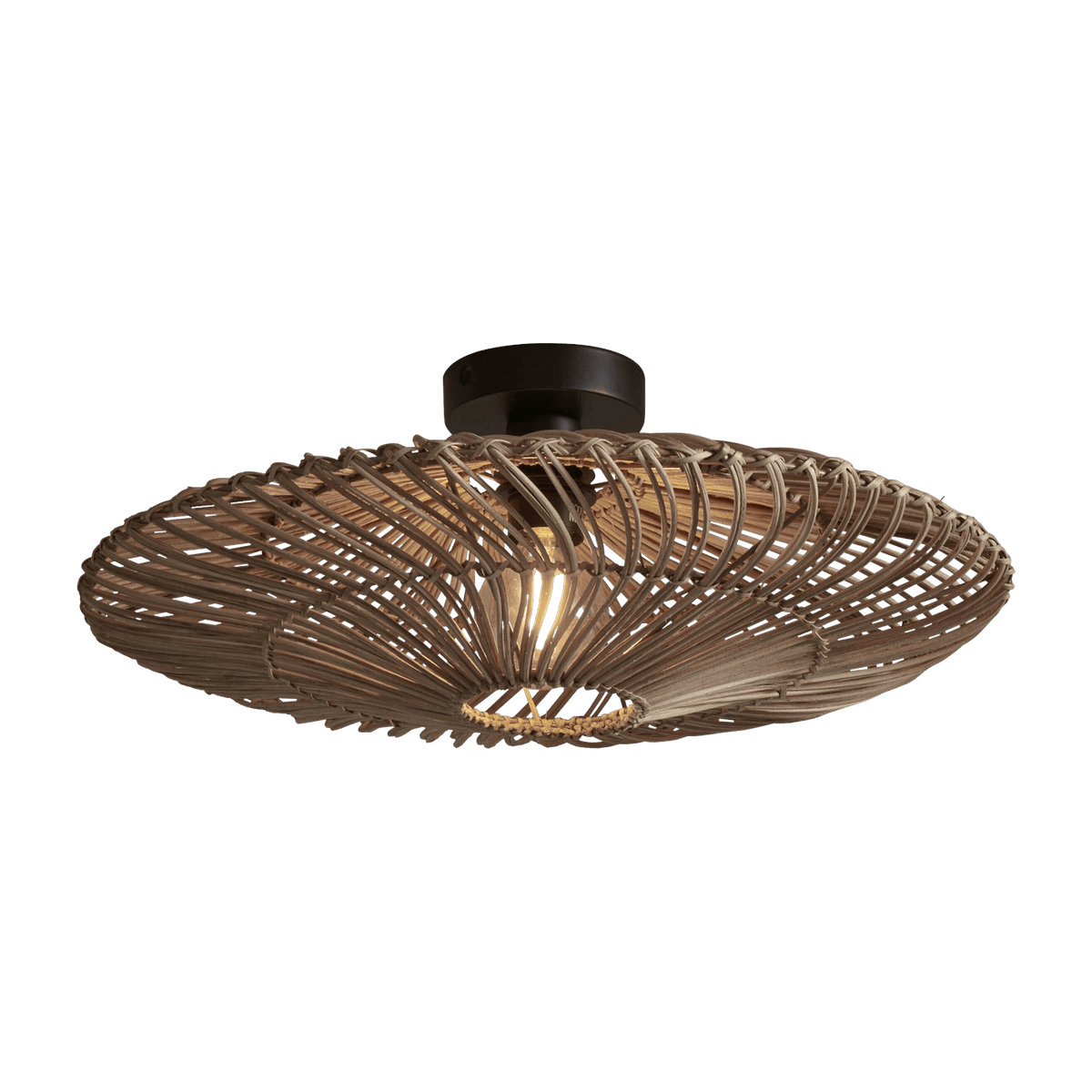 Plafonnier en rotin naturel 55x14 cm Zanzibar - Good & Mojo - The Cool Republic