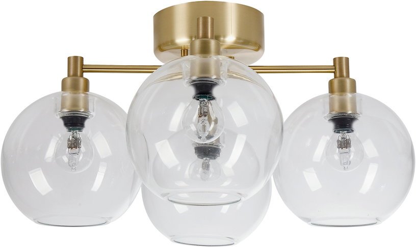Plafonnier en verre clair et laiton Gloria - Belid - The Cool Republic