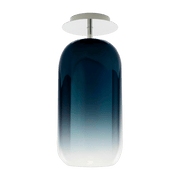 Plafonnier en verre soufflé bleu Gople - Artemide - The Cool Republic