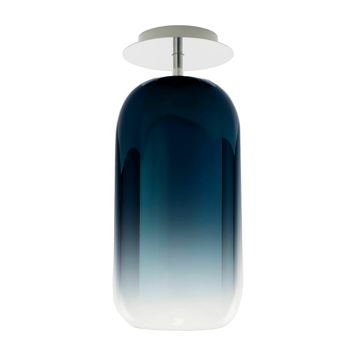 Plafonnier en verre soufflé bleu Gople - Artemide - The Cool Republic