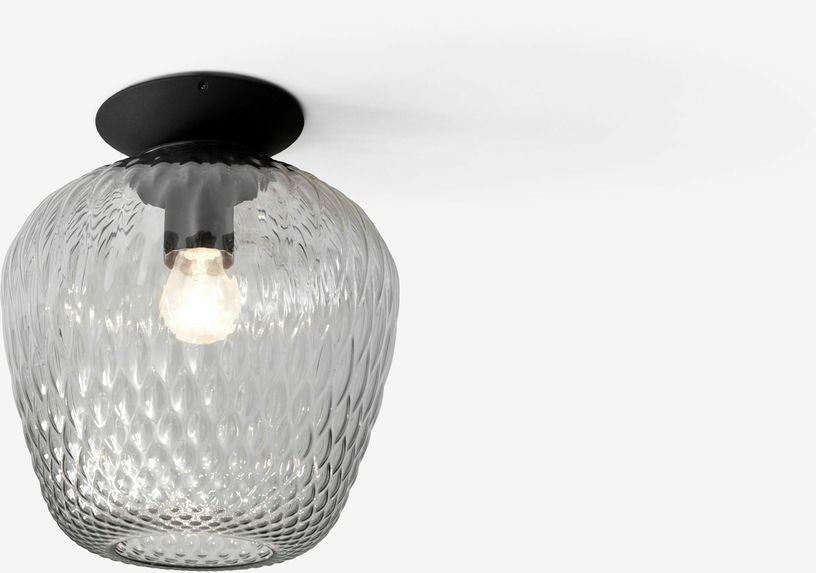 Plafonnier en verre soufflé gris Blown SW5 - &tradition - The Cool Republic