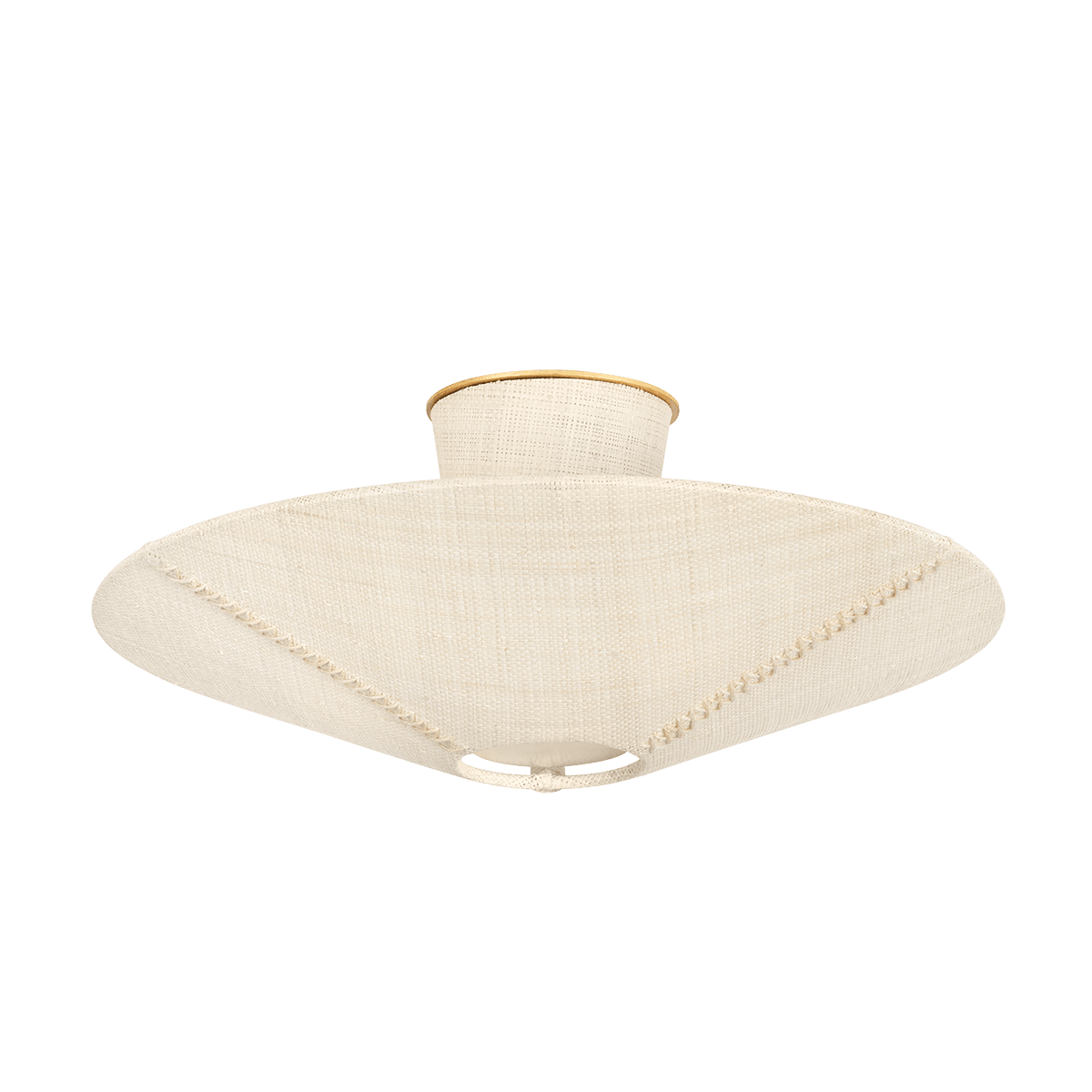 Plafonnier semi-encastré en fer feuille d'or 52x22cm Salisbury Mills - Hudson Valley Lighting - The Cool Republic