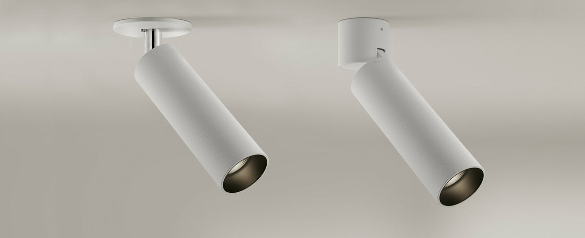 Ceiling lamp spot articulated in titanium Lola - Panzeri - The Cool Republic