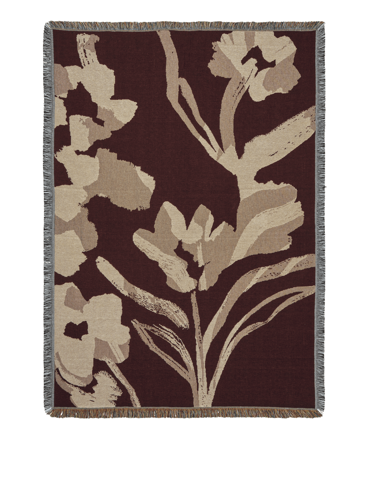 Plaid en coton bio marron foncé 170 x 120 cm Cilla - Ferm Living - The Cool Republic