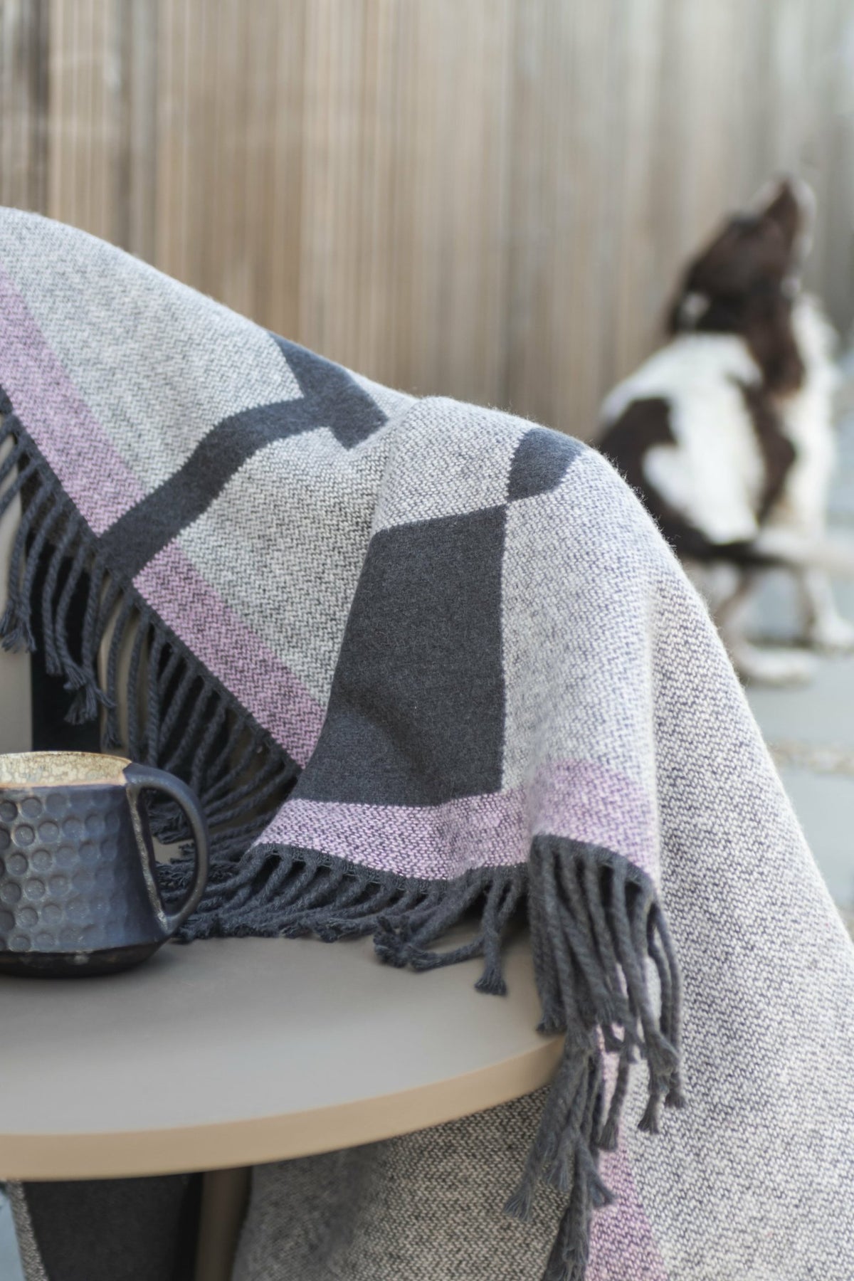 Plaid en coton marron Bauhaus - Mette Ditmer - The Cool Republic