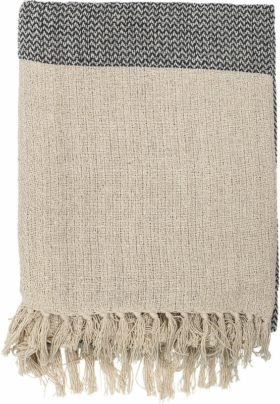 Plaid en coton recyclé gris Matt - Bloomingville - The Cool Republic